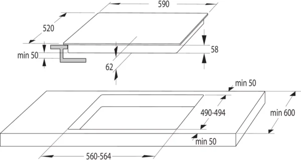 Hisense | plaque induction 3 foyers 60 cm HI6311BSCE – Image 6