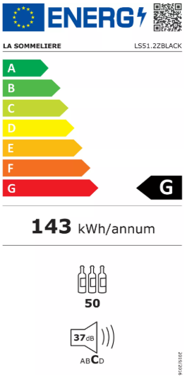 LA SOMMELIERE | Cave à vin de service LS51.2ZBLACK (50 bouteilles) – Image 9