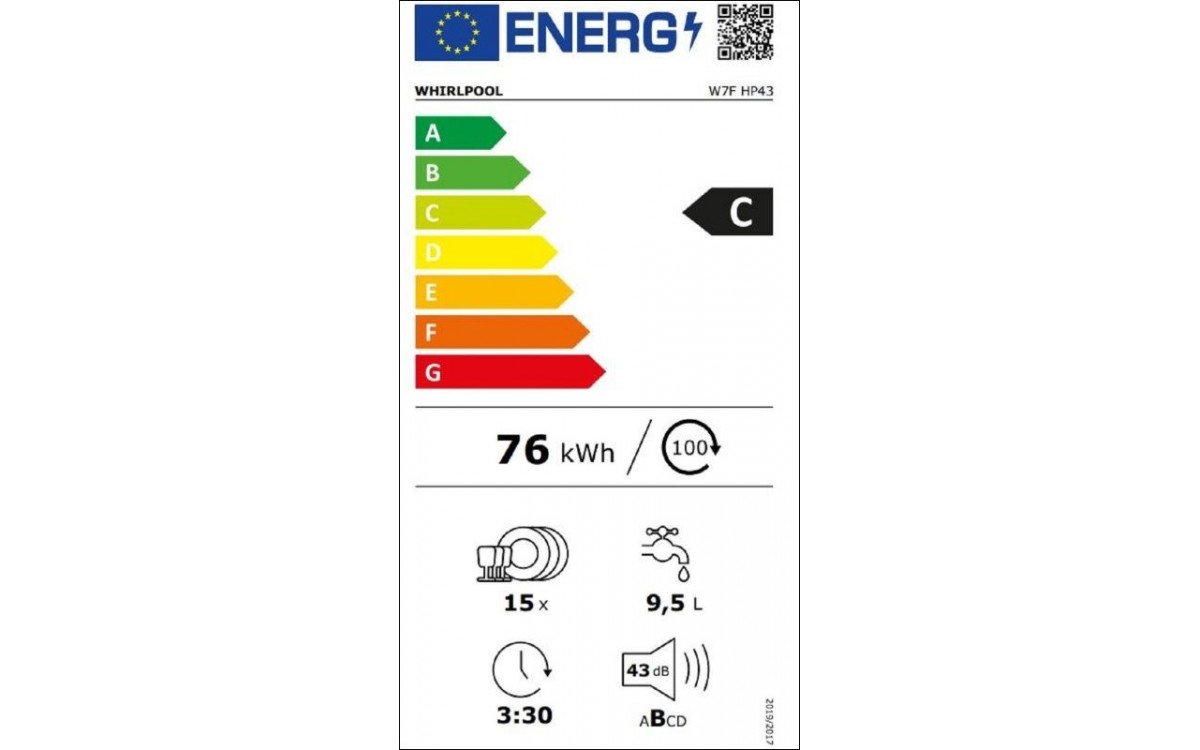 WHIRLPOOL | Lave-vaisselle 15 couverts W7FHP43 – Image 12
