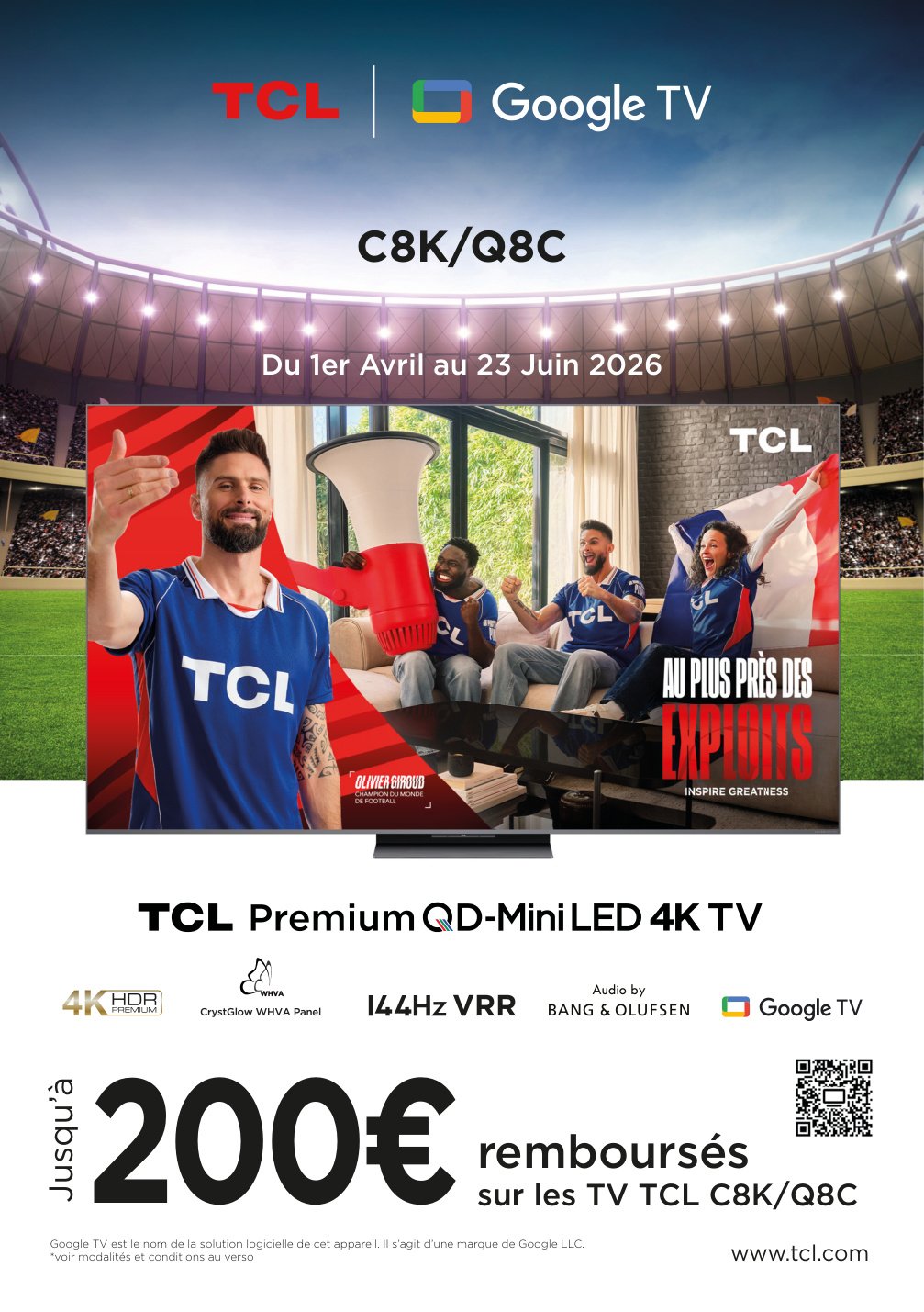 TCL 98C89K offre de remboursement 200 € remboursés