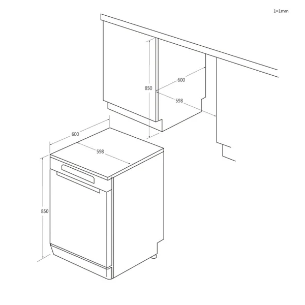 CANDY | Lave-vaisselle 13 couverts CF3C7L0W – Image 5