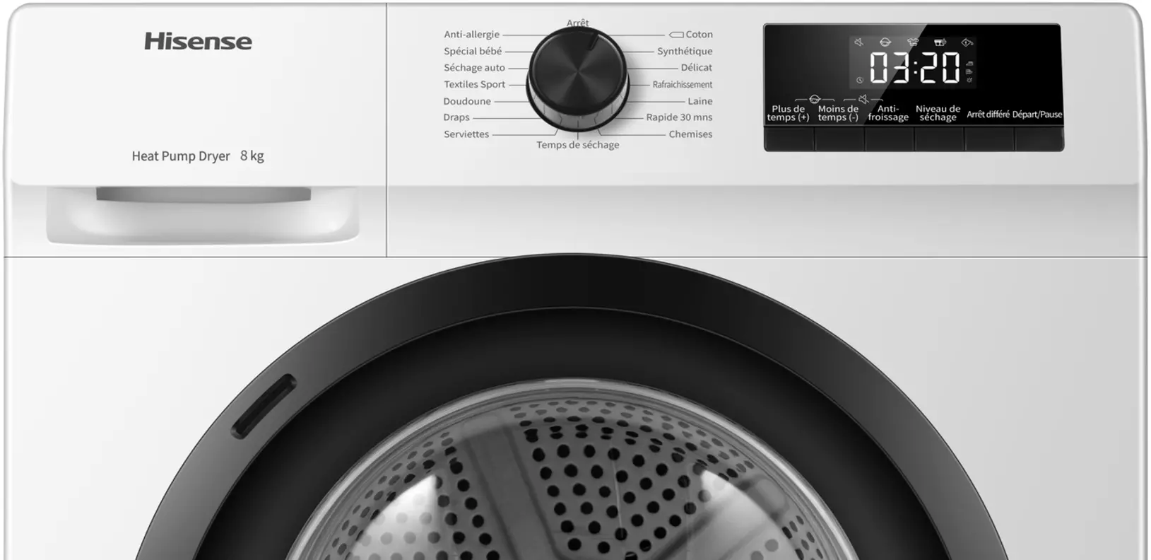 HISENSE| Sèche-linge 8 kg DHQE802U – Image 3