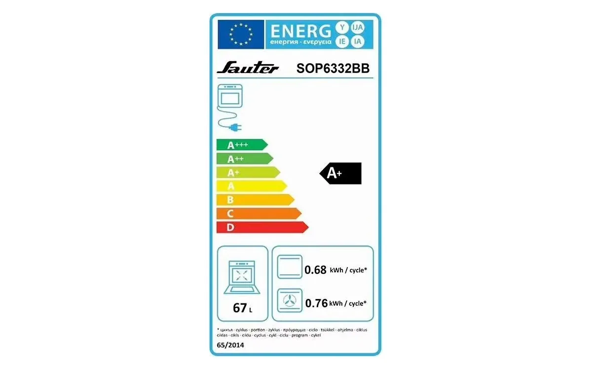 SAUTER | Four encastrable 67 L SOP6332BB – Image 8