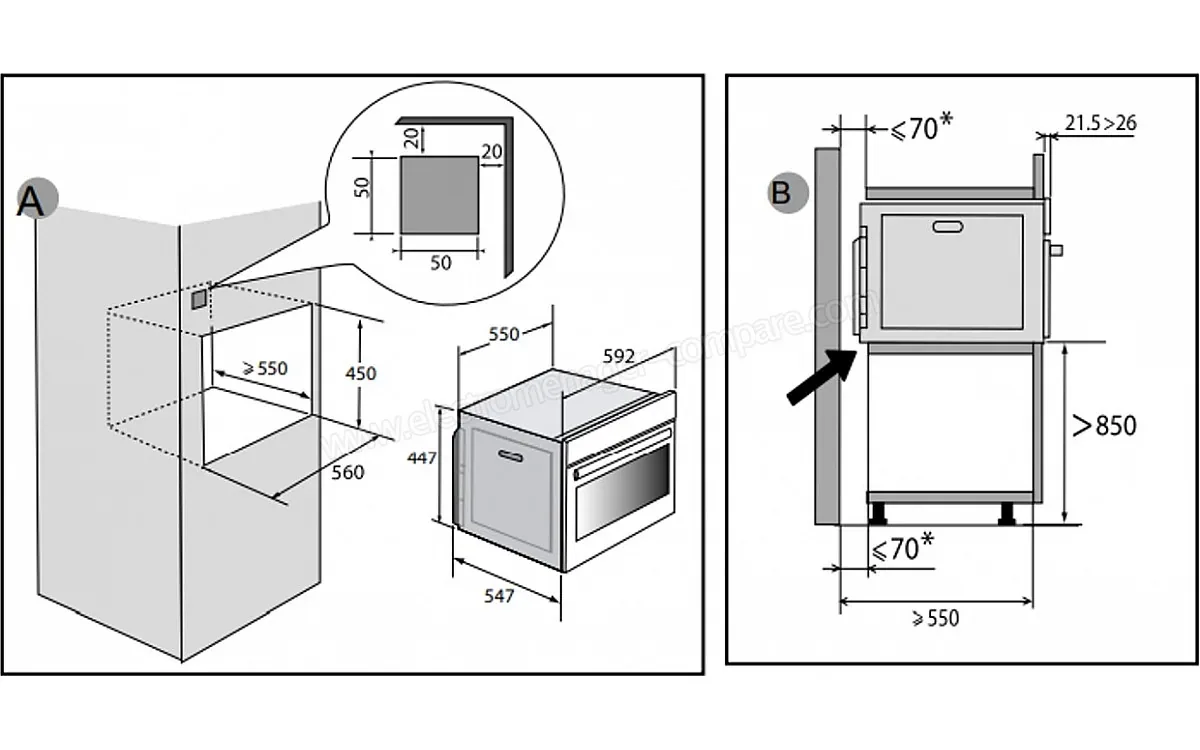 DE DIETRICH | Four encastrable 40 L DKC4536W – Image 3