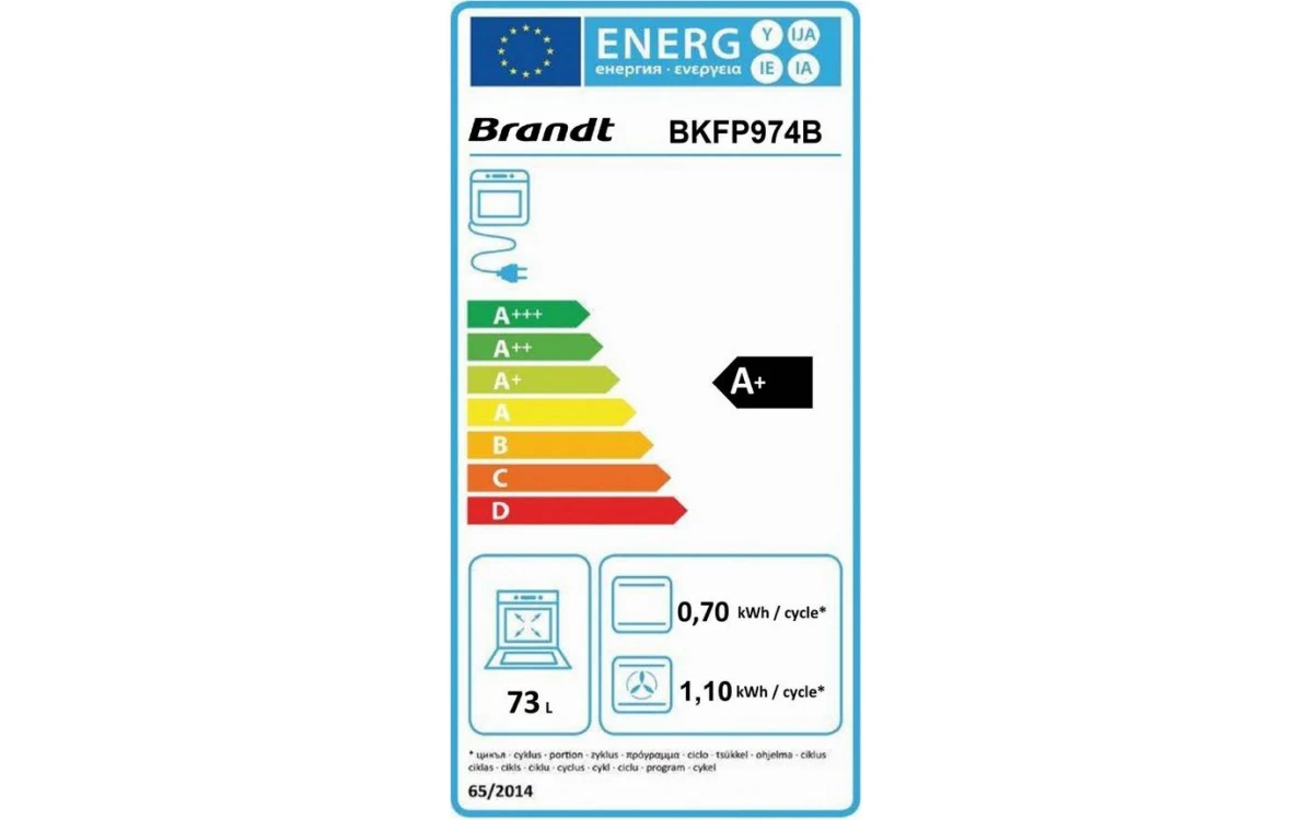 BRANDT | Four encastrable 73 L BKFP974W – Image 6