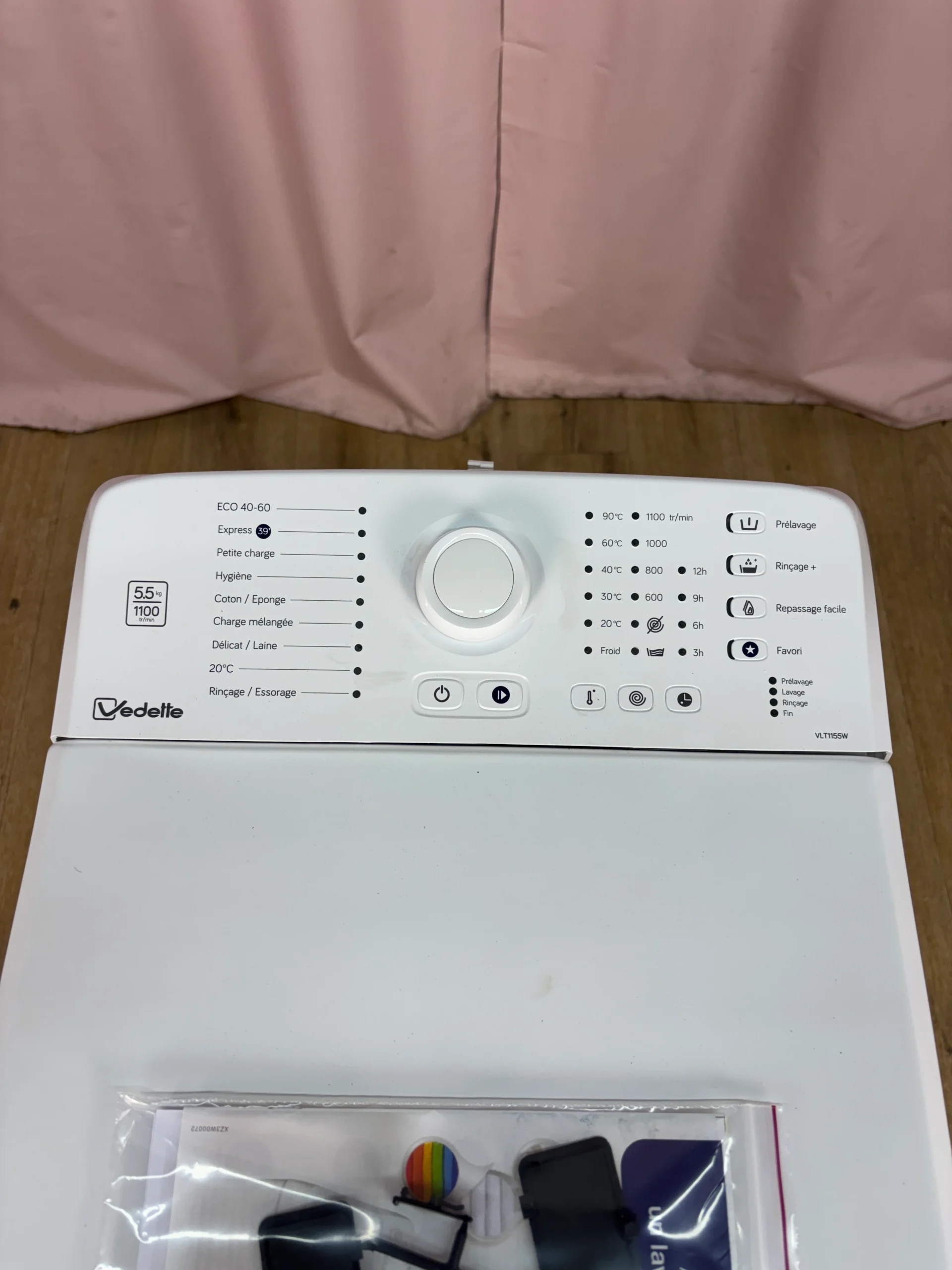 VEDETTE | Lave linge hublot 5,5 kg VLT1155W – Image 3