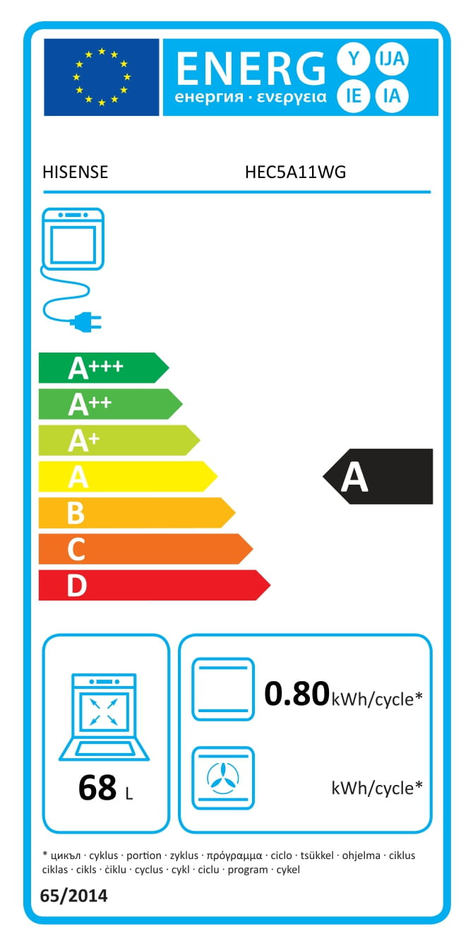 Étiquette énergétique HISENSE HEC5A11WG