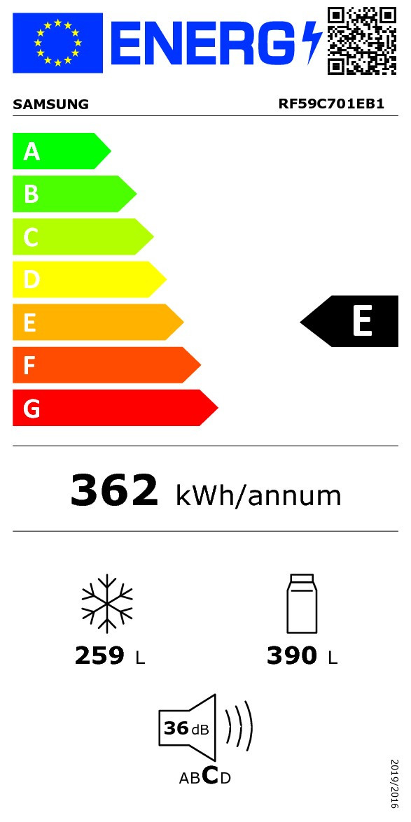 Étiquette énergétique SAMSUNG RF59C701EB1