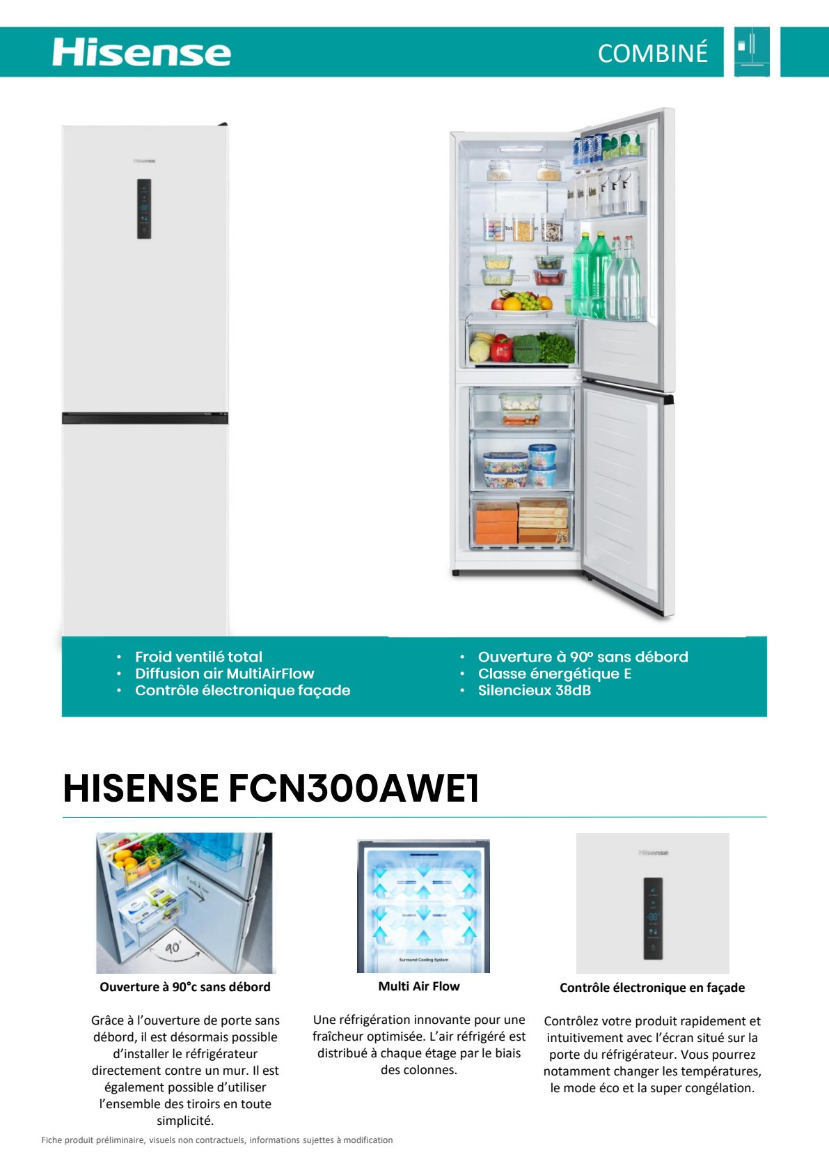 Fiche produit HISENSE FCN300AWE1