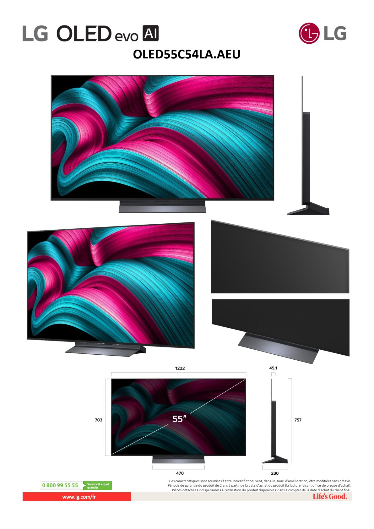 Fiche produit OLED55C54LA