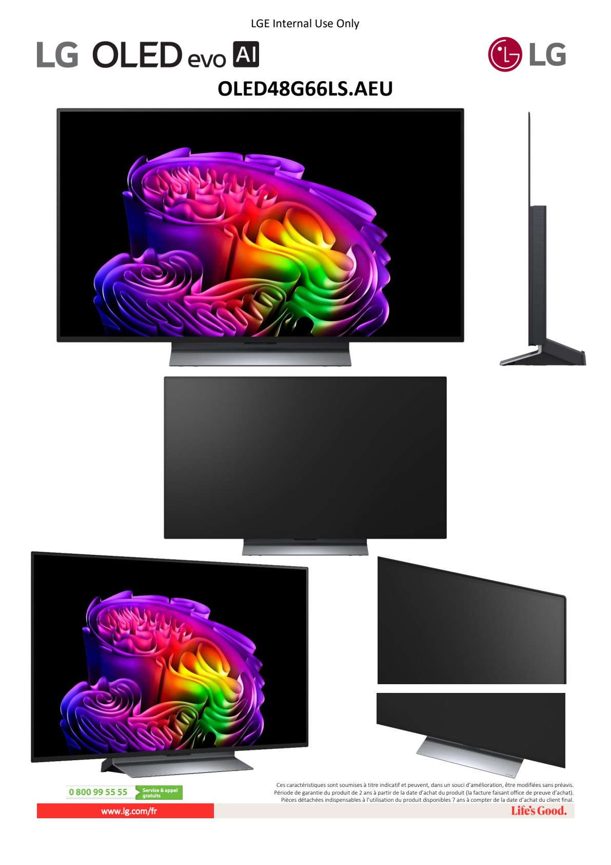 Fiche produit OLED48G66LS