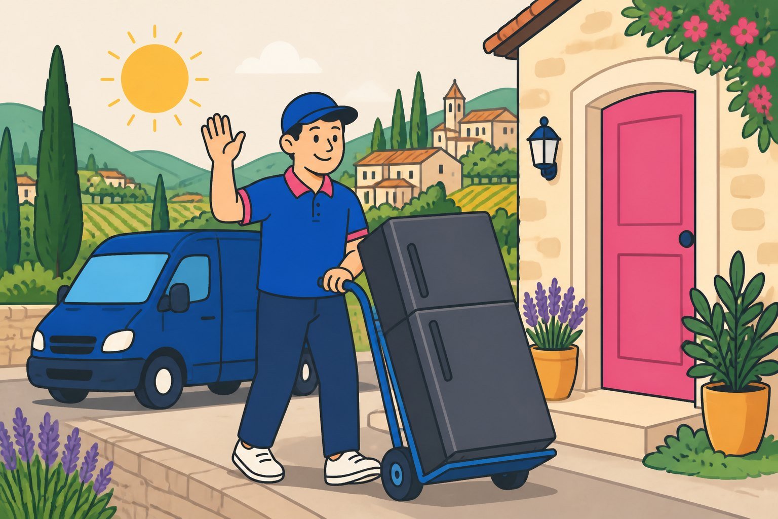 Livraison par notre équipe autour de Sarrians