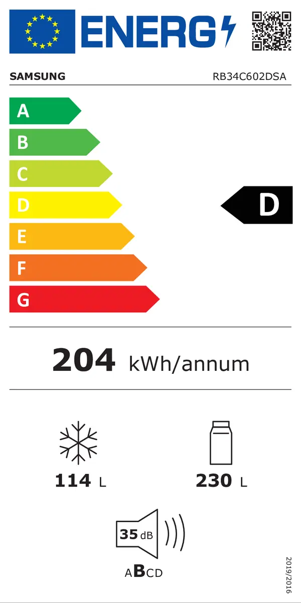 SAMSUNG | Réfrigérateur combiné 344 L RB34C602DSA – Image 6