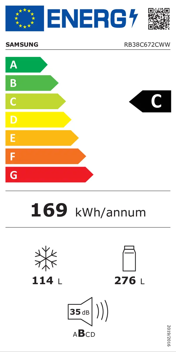 SAMSUNG | Réfrigérateur combiné 390 L RB38C672CWW – Image 8