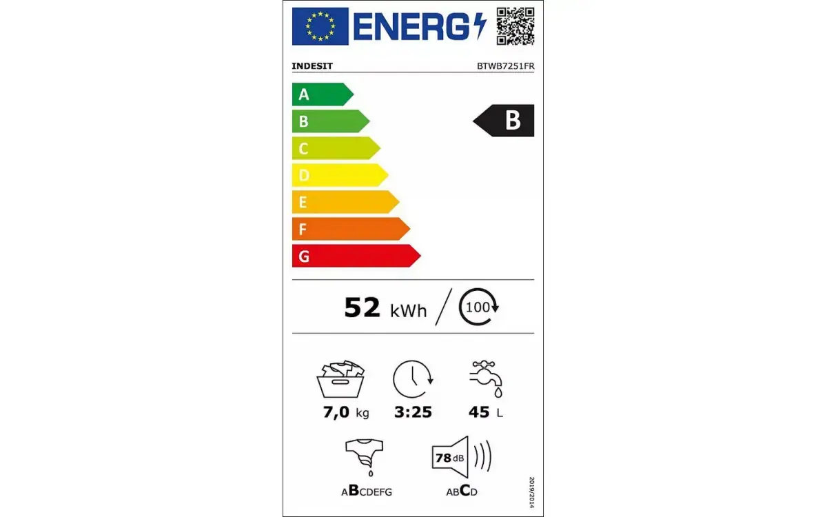 INDESIT | Lave linge top 7 kg BTW7251CFR – Image 8