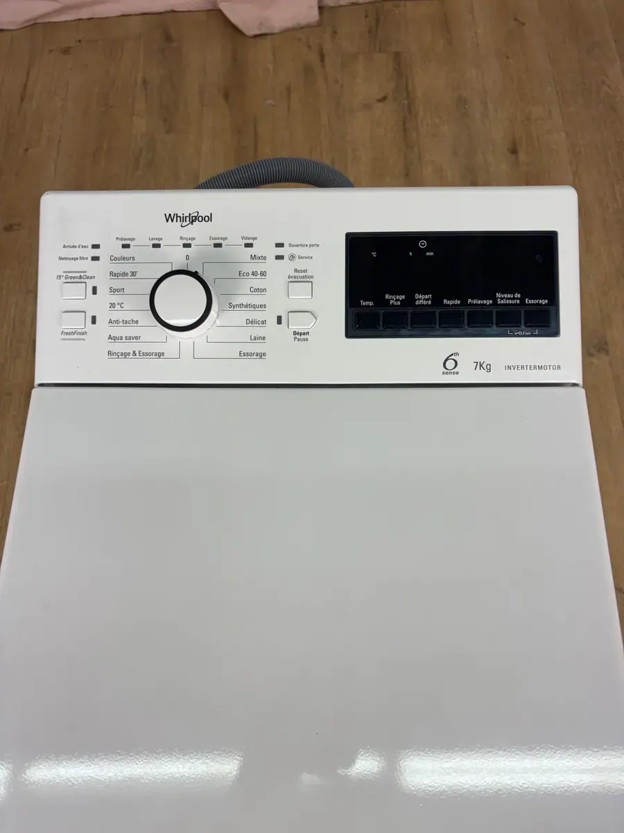 WHIRLPOOL | Lave linge hublot 7 kg TDLR7251BCFR – Image 6