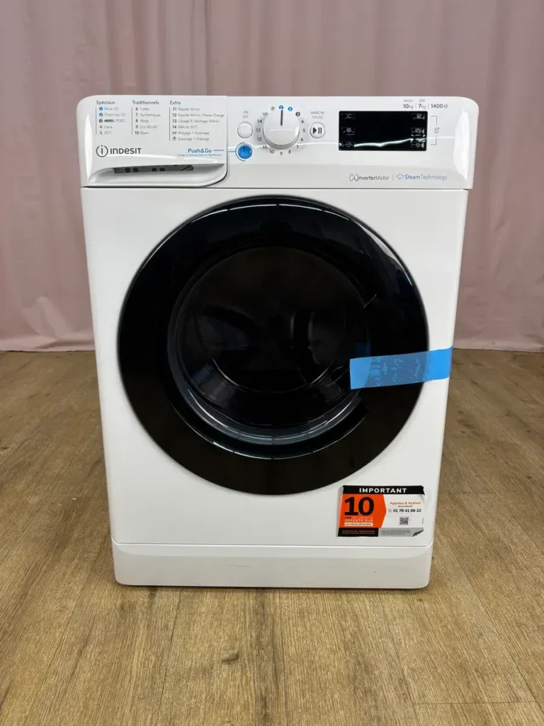 INDESIT | Lave linge séchant 10 kg / 7 kg BDE107448WKVFR