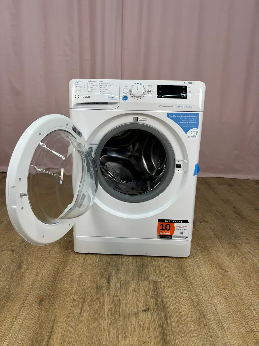 INDESIT | Lave linge hublot 8 kg BWE81295XWVFR – Image 2