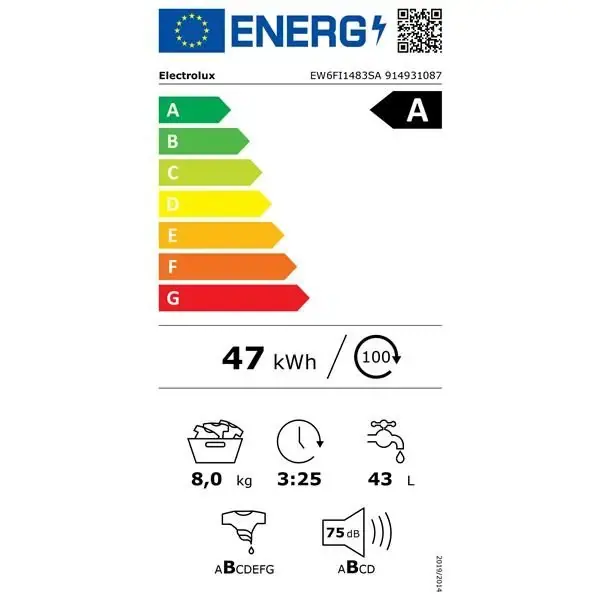 ELECTROLUX | Lave linge hublot 8 kg EW5F1483SA – Image 6