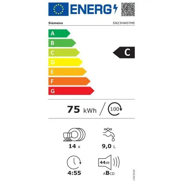 SIEMENS | Lave-vaisselle pose libre 14 couverts SN23HW07ME – Image 6