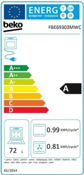 BEKO | Cuisinière 72 L FBE69303MWC – Image 6