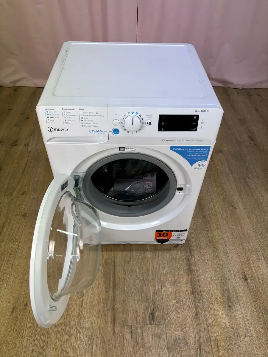 INDESIT | Lave linge hublot 8 kg BWE81496XWVFR – Image 2