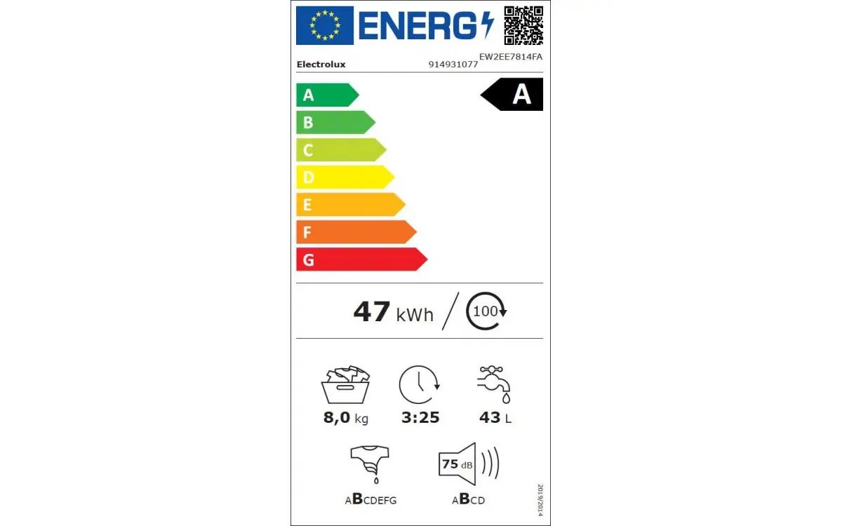 ELECTROLUX | Lave linge hublot 8 kg EW2EE7814FA – Image 6
