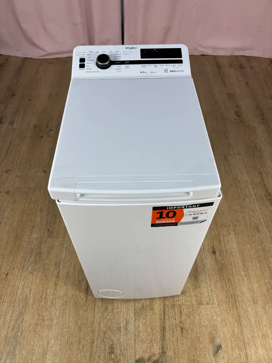WHIRLPOOL | Lave linge top 6,5 kg TDLRB65342BSFR