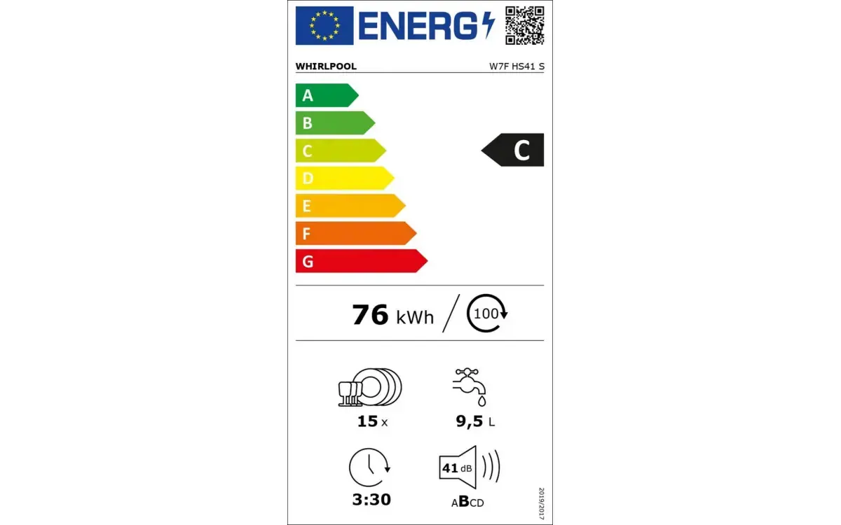 WHIRLPOOL | Lave-vaisselle pose libre 15 couverts W7FHS41S – Image 6