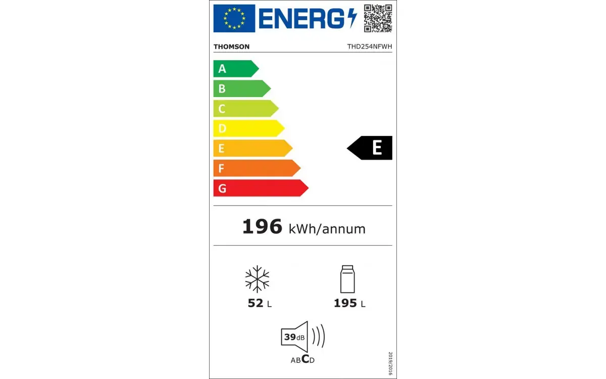 THOMSON | Réfrigérateur combiné 247 L THD254NFWH – Image 6