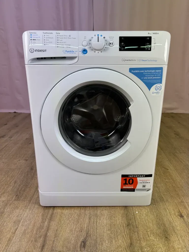 INDESIT | Lave linge hublot 8 kg BWE81496XWVFR