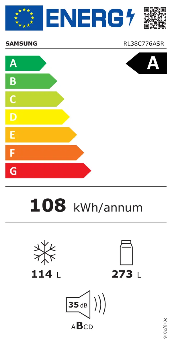 SAMSUNG | Réfrigérateur combiné 387 L RL38C776ASR – Image 8