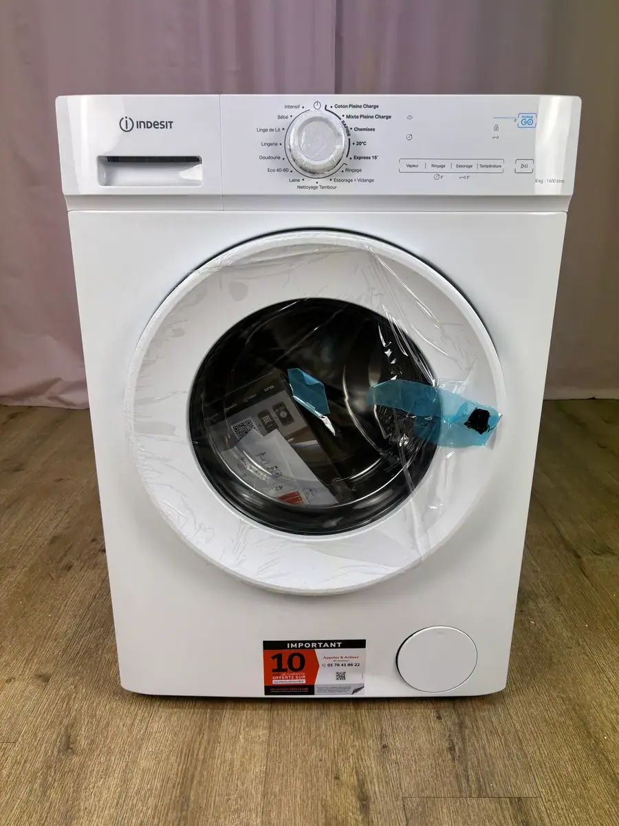 INDESIT | Lave linge hublot 8 kg IMA864MYTIMEFR