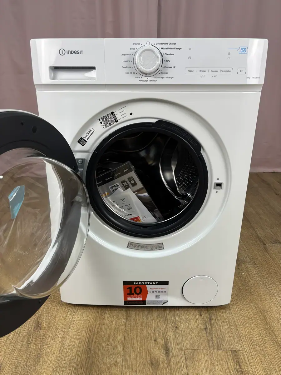 INDESIT | Lave linge hublot 8 kg IMA864MYTIMEFR – Image 2