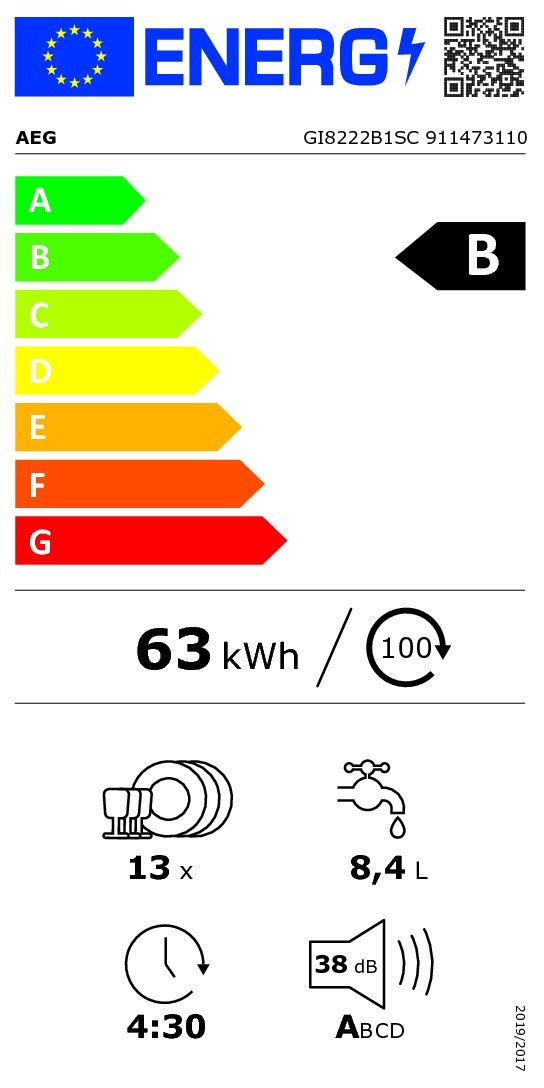 Étiquette énergétique GI8222B1SC