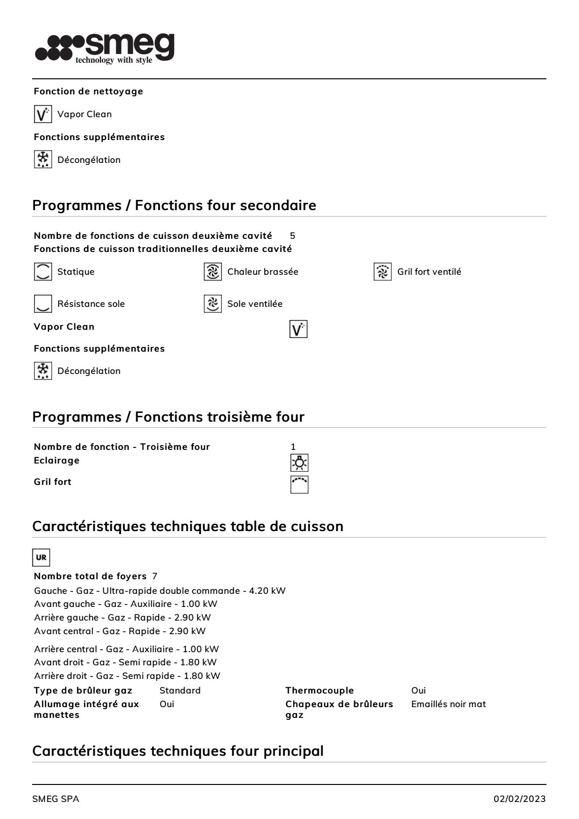 Fiche produit TR4110BL1