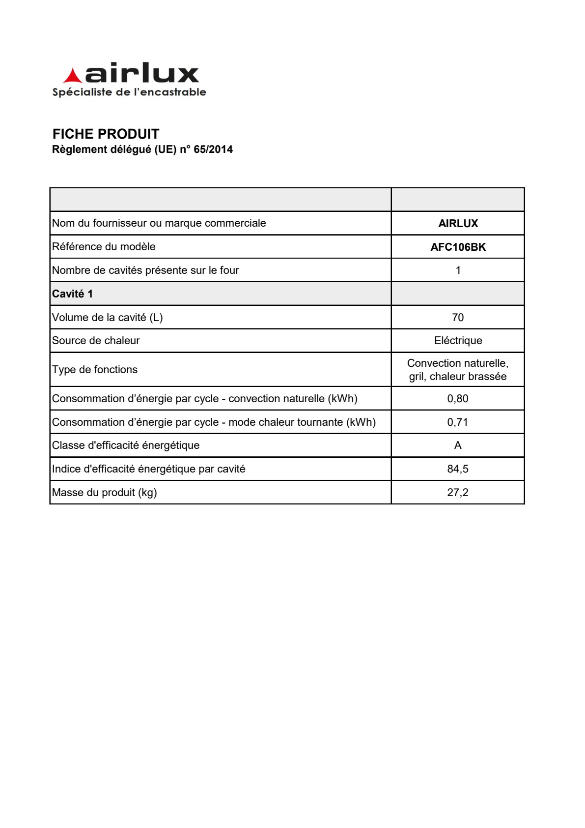 Fiche UE AFC 106 WH